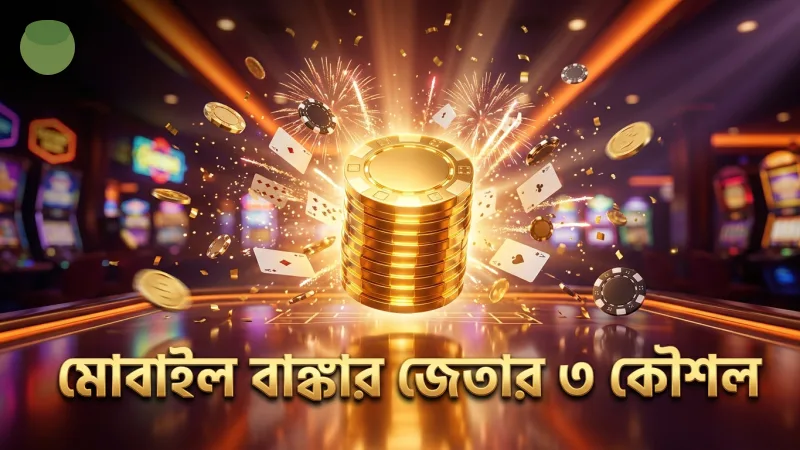 মোবাইল স্ক্রীনে বাঙ্কার ব্যাকারাটের তিনটি জেতার কৌশল প্রদর্শিত